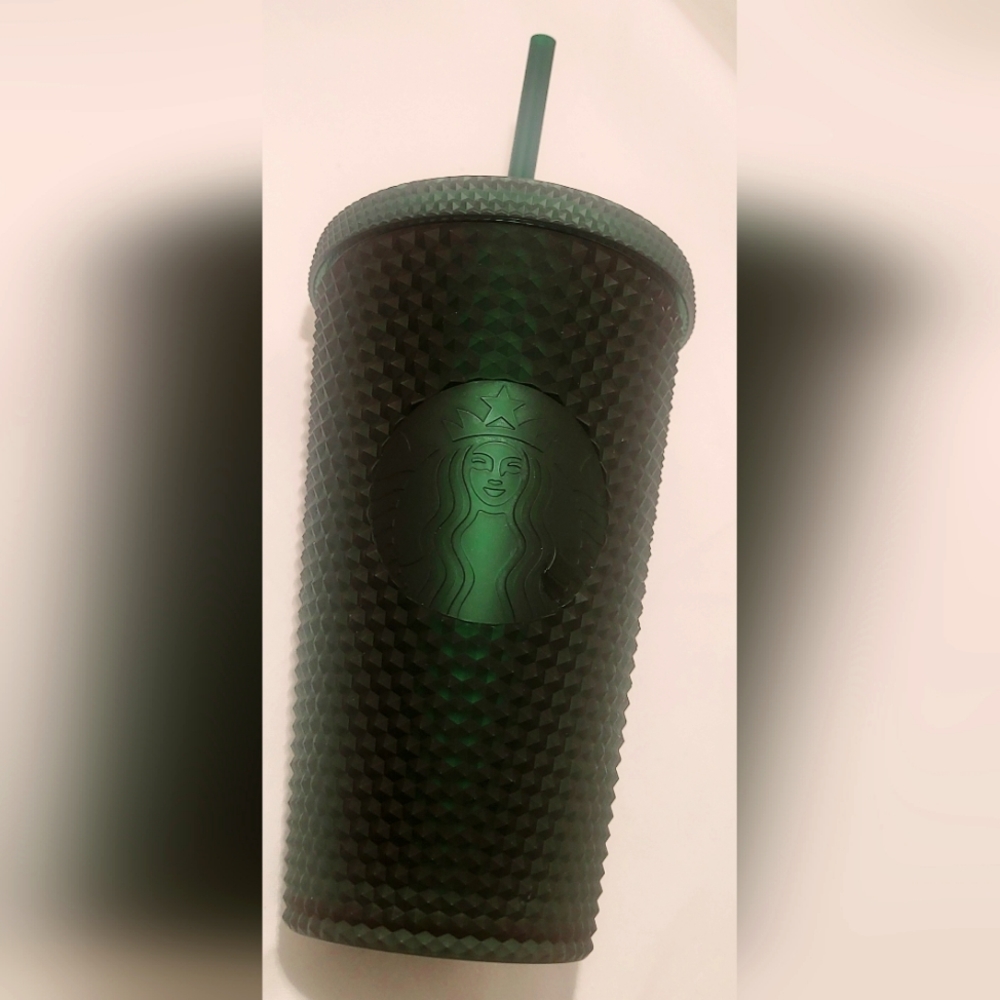 STARBUCKS Matte dark green Tumbler (NEW)